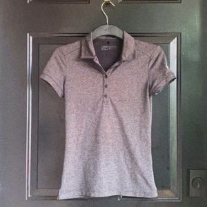 Gray golf polo